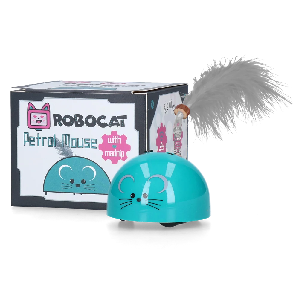 Hrací myš se senzorem pohybu a madnip, petrolejová – Robocat Mouse - Obrázek 1