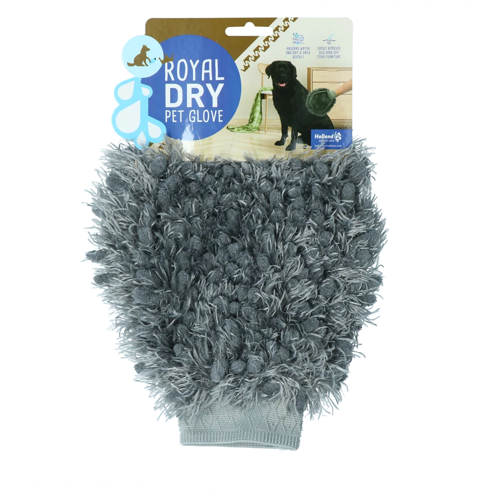 Kartáčovací rukavice pro psy z mikrovlákna, 24 x 18 cm – Royal Dry - Obrázek 1