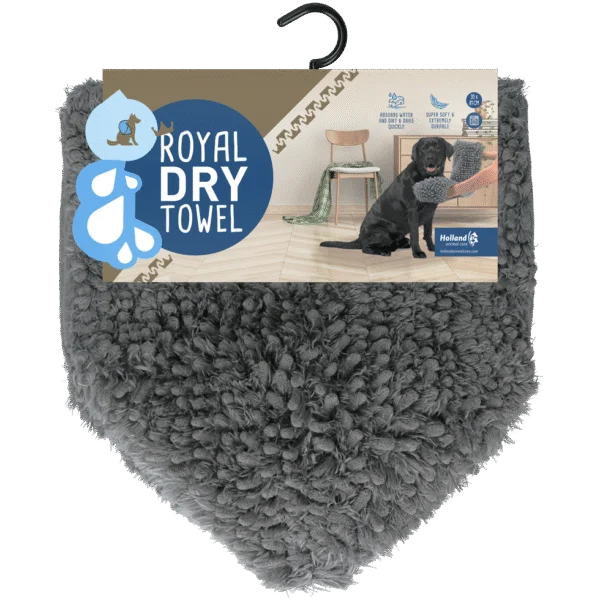 Mikrovláknový ručník pro psy s kapsami na ruce, 35 x 81 cm – Royal Dry