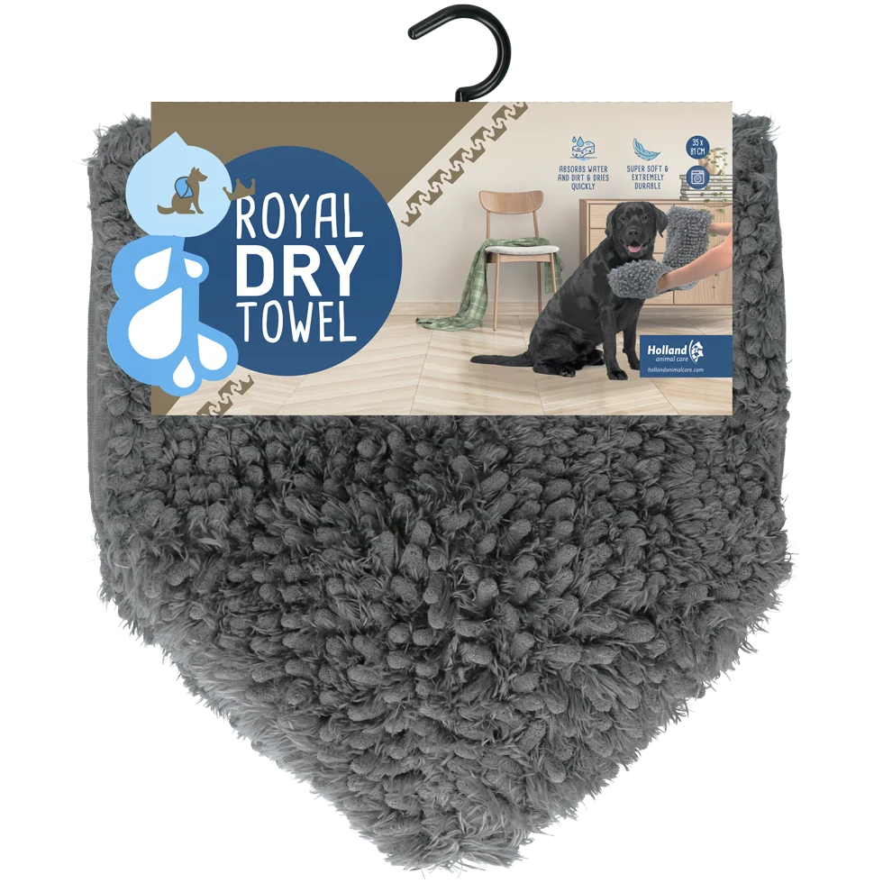 Mikrovláknový ručník pro psy s kapsami na ruce, 35 x 81 cm – Royal Dry - Obrázek 1