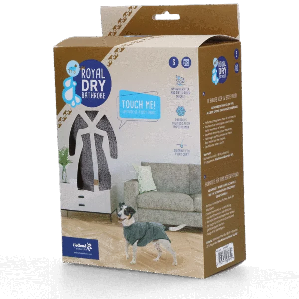 Mikrovláknový župan pro psy S, délka zad 37 až 45 cm – Royal Dry