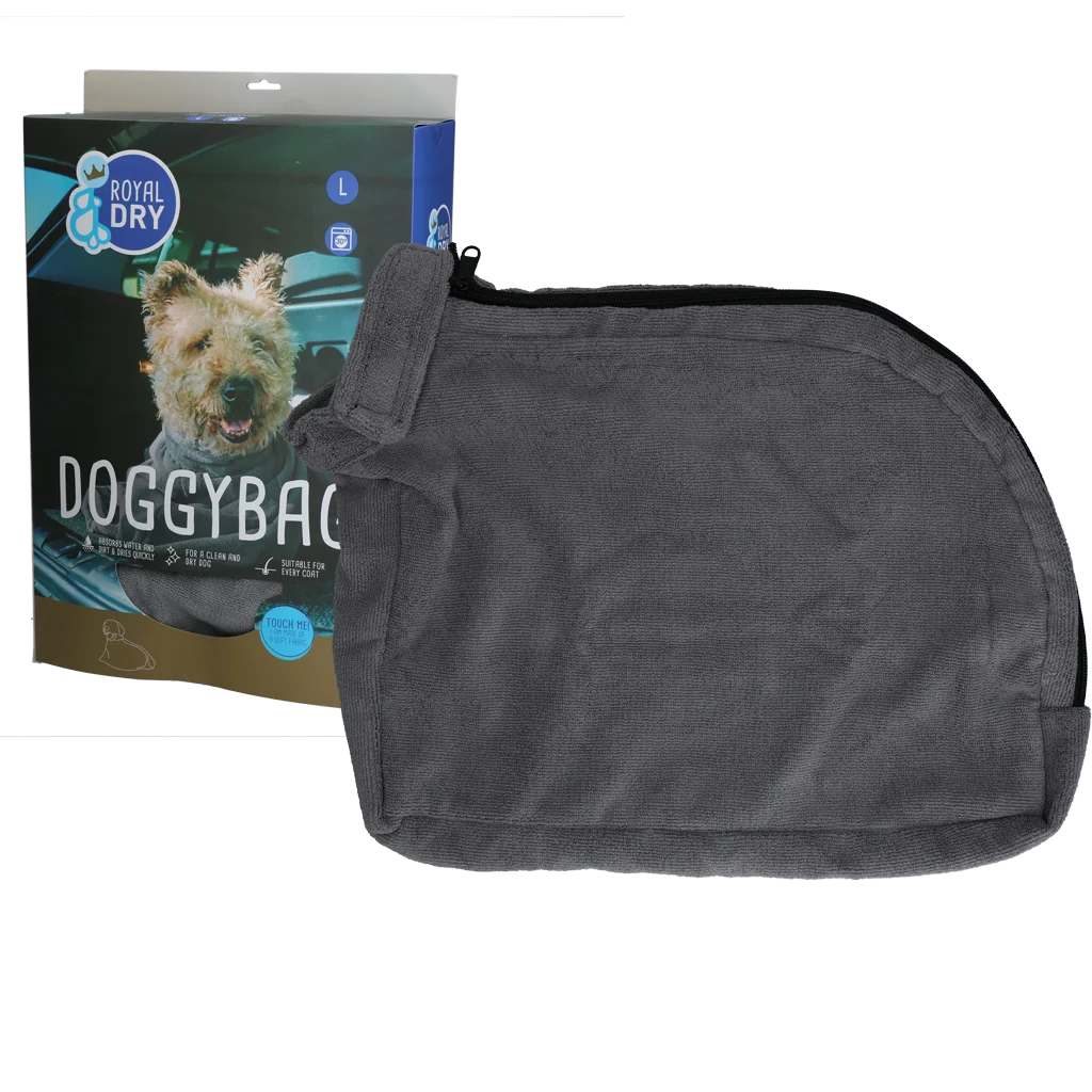 Sušicí vak pro psa z mikrovlákna L, délka zad 75 cm – Royal Dry Doggy Bag - Obrázek 1