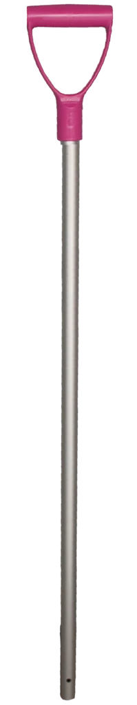 Hliníková násada na lopatu 105 cm, 28 mm, růžová rukojeť - Obrázek 1
