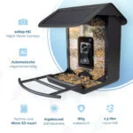 Krmítko pro ptáky s kamerou a solárním panelem, 1,5 l – Hofman Animal Care AI Bird Feeder - Obrázek 2
