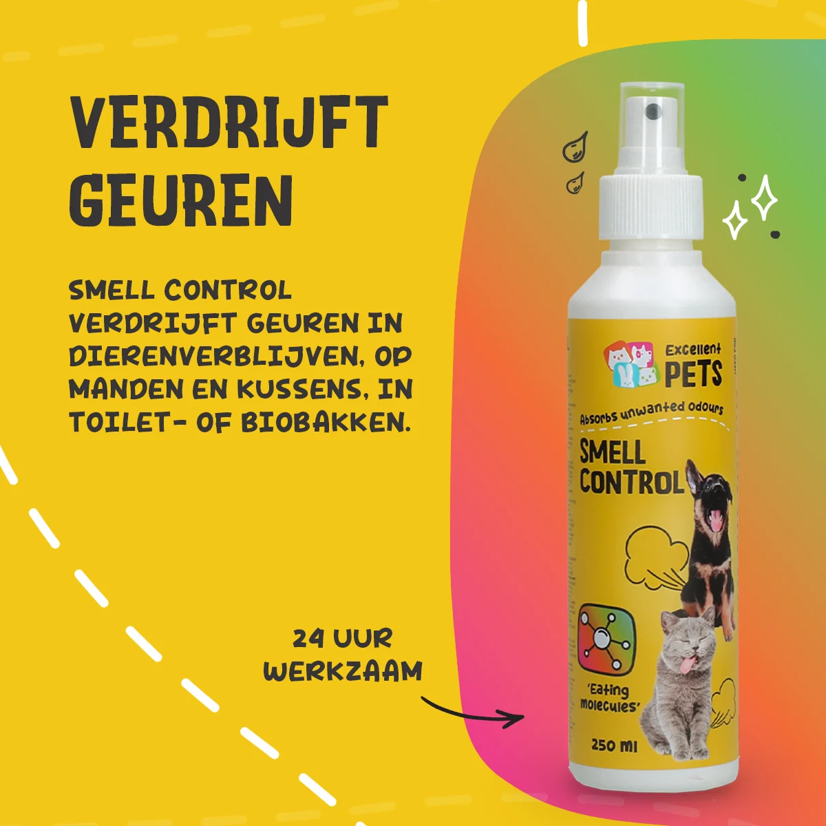 Osvěžovač vzduchu ve spreji do zvířecích prostor 250 ml – Excellent Pets Smell Control - Obrázek 5