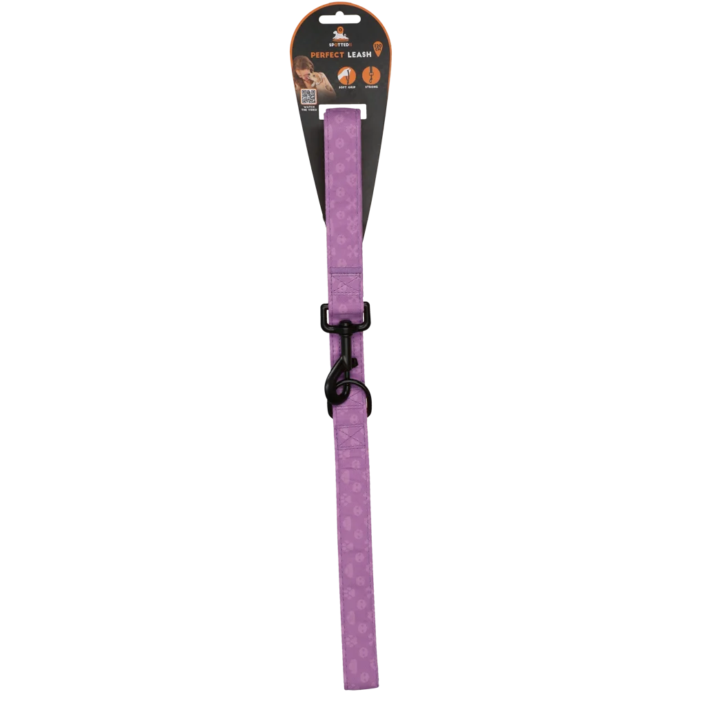 Vodítko pro psy s D kroužkem, 120 cm, fialové – Spotted! Pro Perfect Leash - Obrázek 1