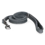 Kožené vodítko pro psy s polstrovanou rukojetí, šedé, 130 x 1,8 cm – Spotted! Pro