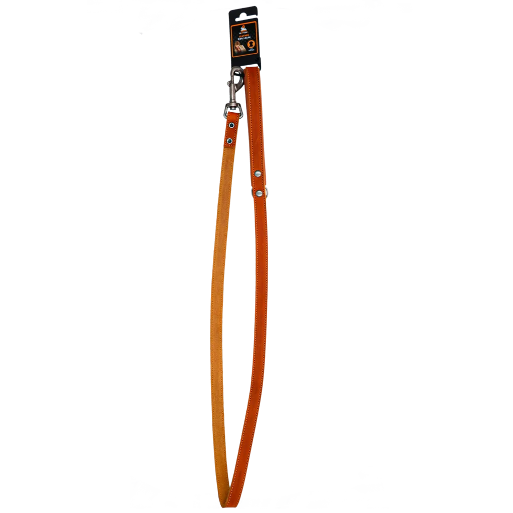 Kožené vodítko pro psy s polstrovanou rukojetí, koňakové, 130 x 1,8 cm – Spotted! Pro - Obrázek 2