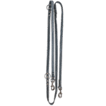 Výcvikové kožené vodítko pro psy, šedé, 250 cm x 16 mm – Spotted! Pro