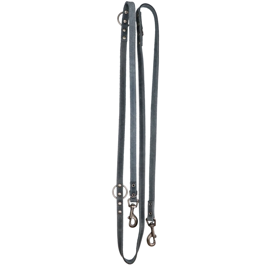 Výcvikové kožené vodítko pro psy, šedé, 250 cm x 16 mm – Spotted! Pro - Obrázek 1