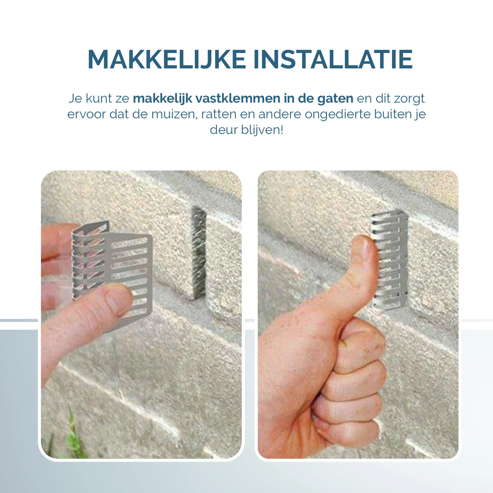 Nerezová mřížka do styčné spáry proti škůdcům, 5 cm, 20 kusů – Spouwsafe - Obrázek 6