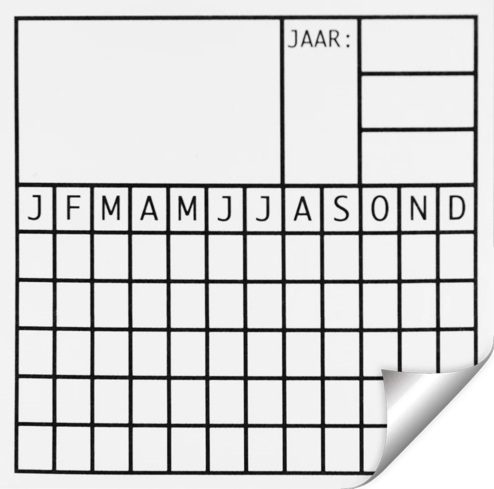 STIC0055.png Datovací štítek pro záznamy o kontrolách, 5 x 5 cm, 10 ks – Hofman Pest Control Datum - Obrázek 1