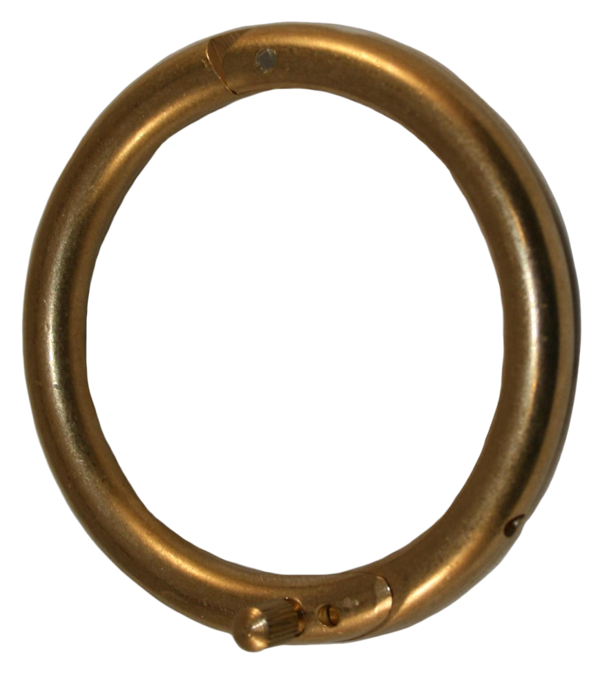 Stierring van Messing 61 mm met Schroef Mosazný býčí kroužek 61 mm se šroubem