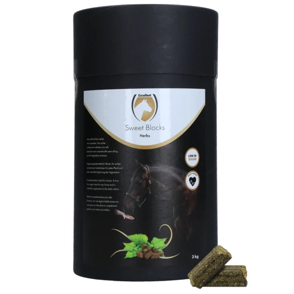 Pamlsky pro koně s bylinkami, 3 kg – Excellent Horse Sweet Blocks Herbs