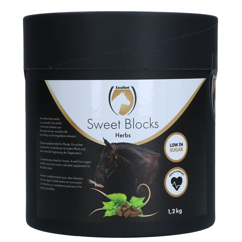 Koňské pamlsky s bylinkami, 1,2 kg – Excellent Horse Sweet Blocks Herbs - Obrázek 1