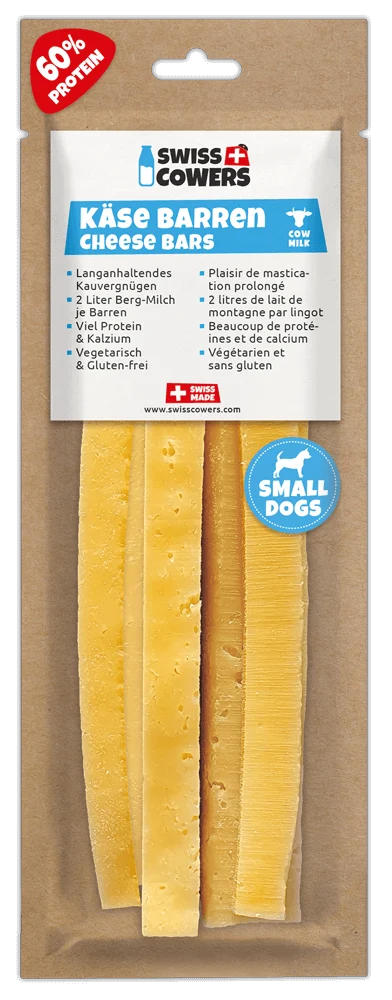 SWIS110015.png Sýrová tyčinka pro psy bez laktózy – SwissCowers Cheese Bars Original S - Obrázek 1