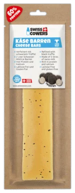 Sýrová tyčinka pro psy s černými lanýži, velikost L – SwissCowers Cheese Bars Truffle L