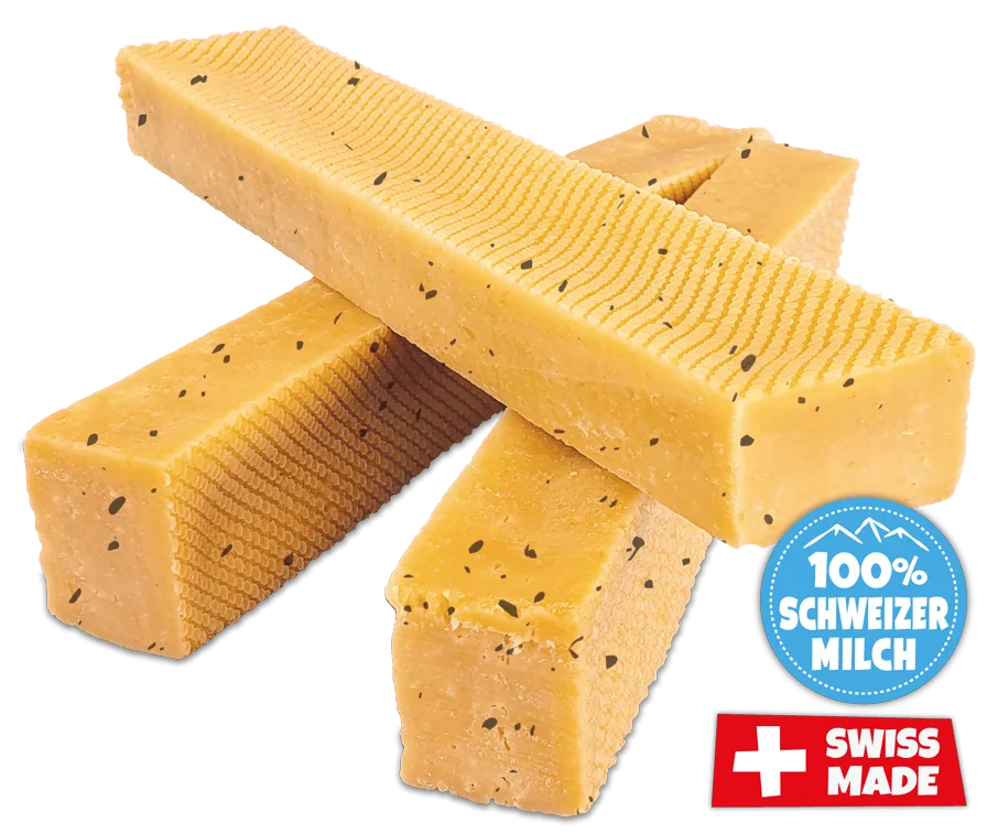 Sýrová tyčinka pro psy s černými lanýži, velikost L – SwissCowers Cheese Bars Truffle L - Obrázek 2