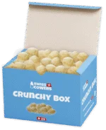 Sýrové pamlsky pro psy, křupavé, 118 odměn – SwissCowers Cheese Crunchies Crunchy Box
