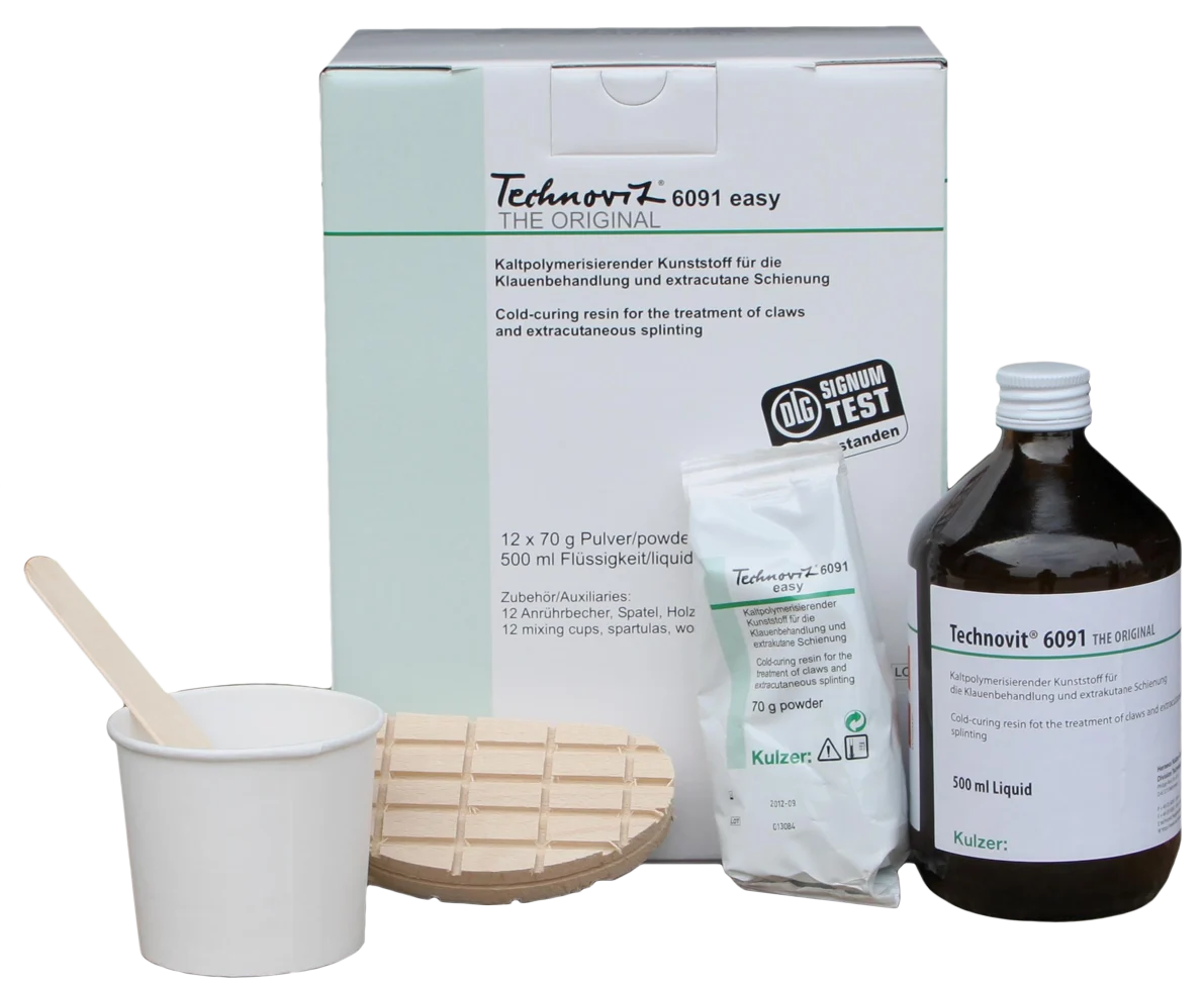 Sada pro ošetření paznehtů na 12 ošetření, 12 x 70 g – Kulzer Technovit 6091 Easy - Obrázek 1