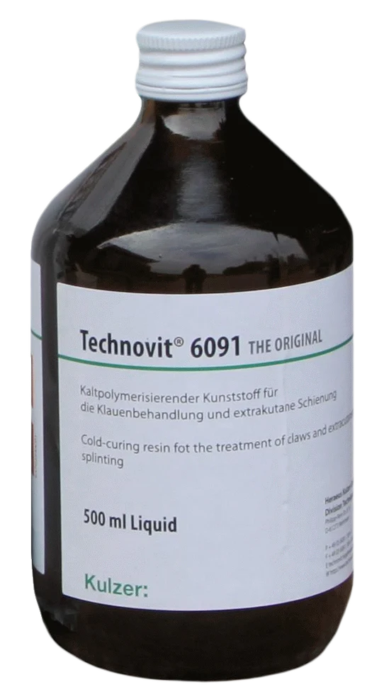 TECH0004.png Tekutina na kopytní bločky, 500 ml – Kulzer Technovit 6091 - Obrázek 1