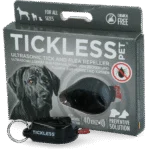Ultrazvukový odpuzovač klíšťat a blech pro psy a kočky, černý – Tickless Pet