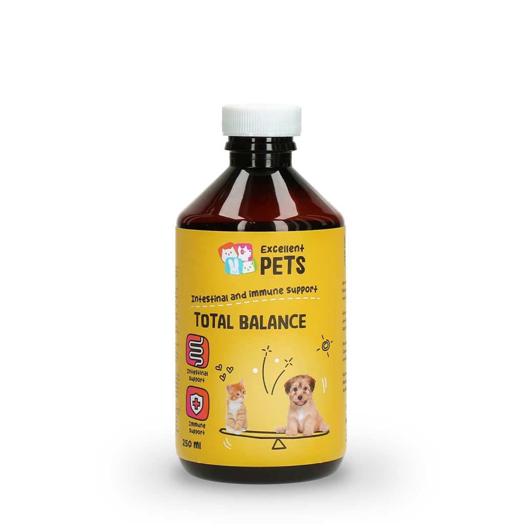 Tekuté krmné doplňkové krmivo pro psy a kočky, 250 ml – Excellent Pets Total Balance - Obrázek 1