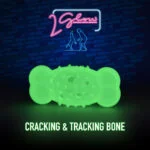 Svítící hračka ve tvaru kosti pro psy – 2 Glow Cracking & Tracking Bone - Obrázek 3