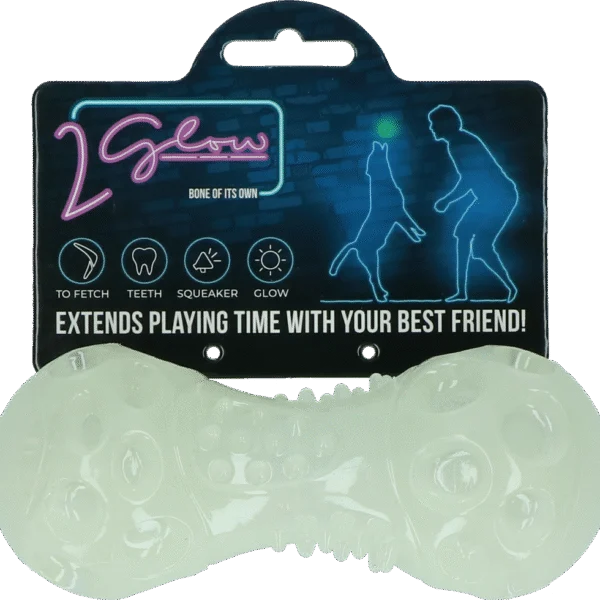 Svítící hračka ve tvaru kosti pro psy – 2 Glow Bone of it's Own