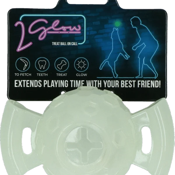 Svítící míč pro psy – 2 Glow Treat Ball on Call