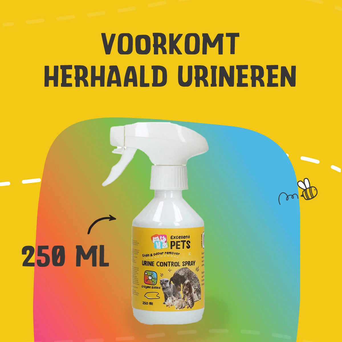 Sprej na skvrny od moči a zápach moči 250 ml – Excellent Pets Urine Control Spray - Obrázek 4