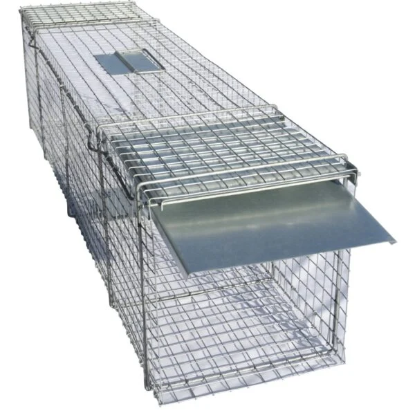 Průchozí past z pozinkované oceli na kuny a krysy, 102 x 20 x 27 cm – Hofman Pest Control