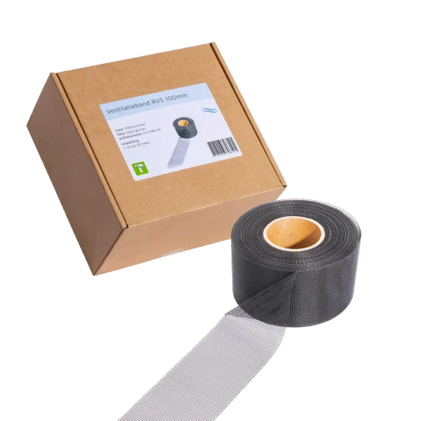 Nerezová ventilační páska proti škůdcům, černá, 30 m x 10 cm – VentiStrip