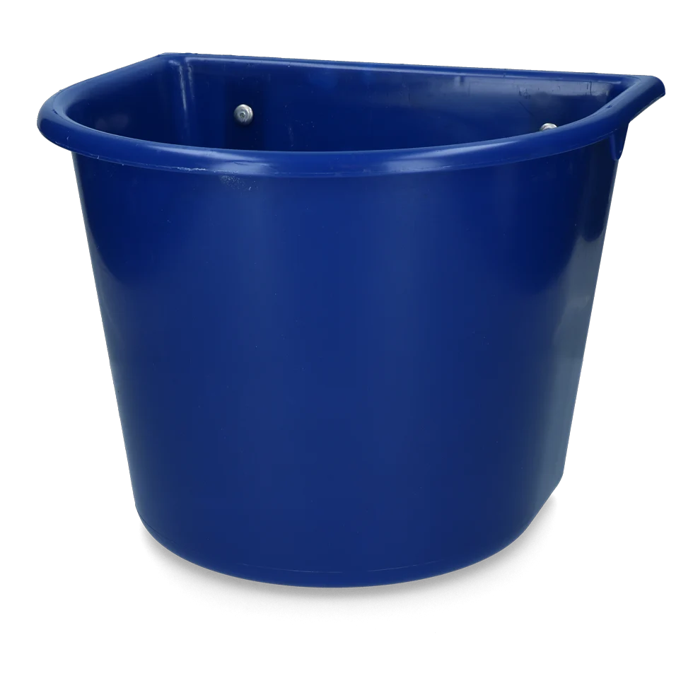 VOERA015.png Závěsná krmná nádoba s háky, 15 l, tmavě modrá – Vplast - Obrázek 1