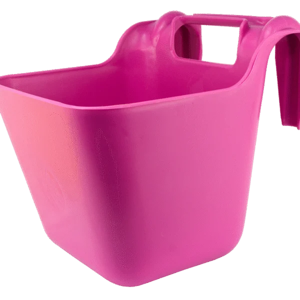 Závěsná krmná nádoba pro koně s rukojetí, 14 l, růžová – Ok-Plast
