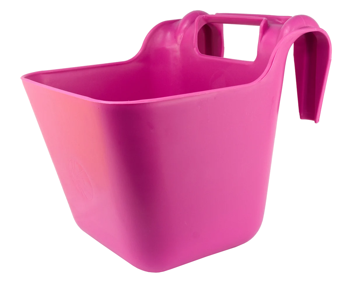 Závěsná krmná nádoba pro koně s rukojetí, 14 l, růžová – Ok-Plast - Obrázek 1
