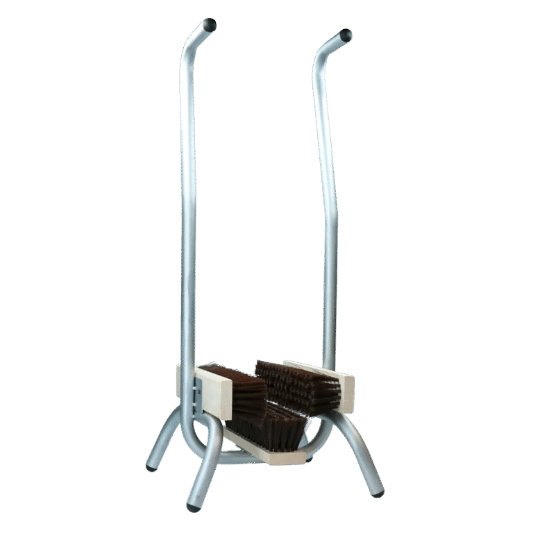 Čistič obuvi 83 cm s opěrkou rukou a 3 kartáči