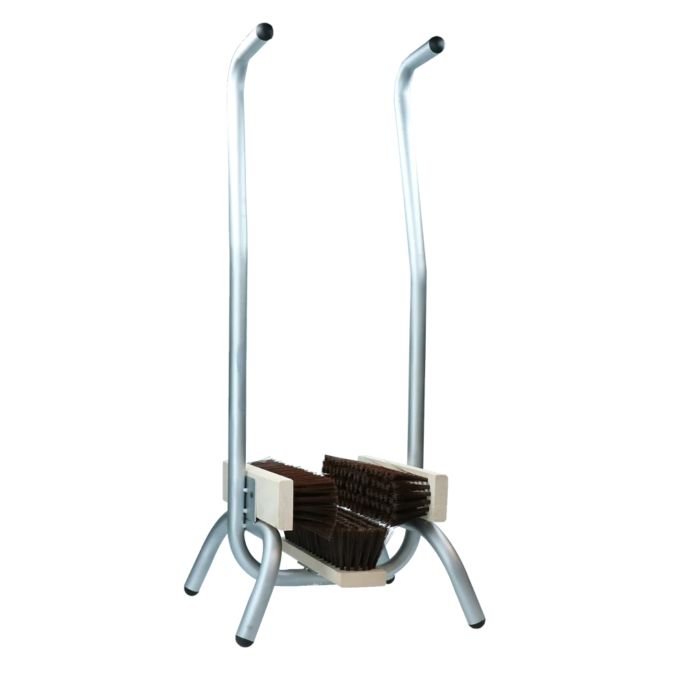 Čistič obuvi 83 cm s opěrkou rukou a 3 kartáči - Obrázek 1