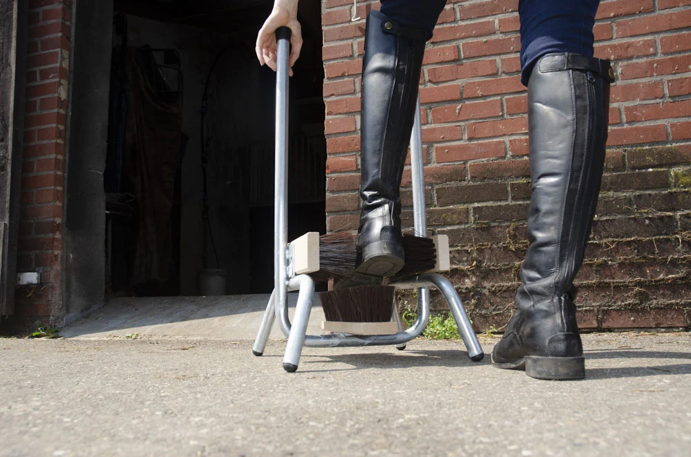 Čistič obuvi 83 cm s opěrkou rukou a 3 kartáči - Obrázek 2