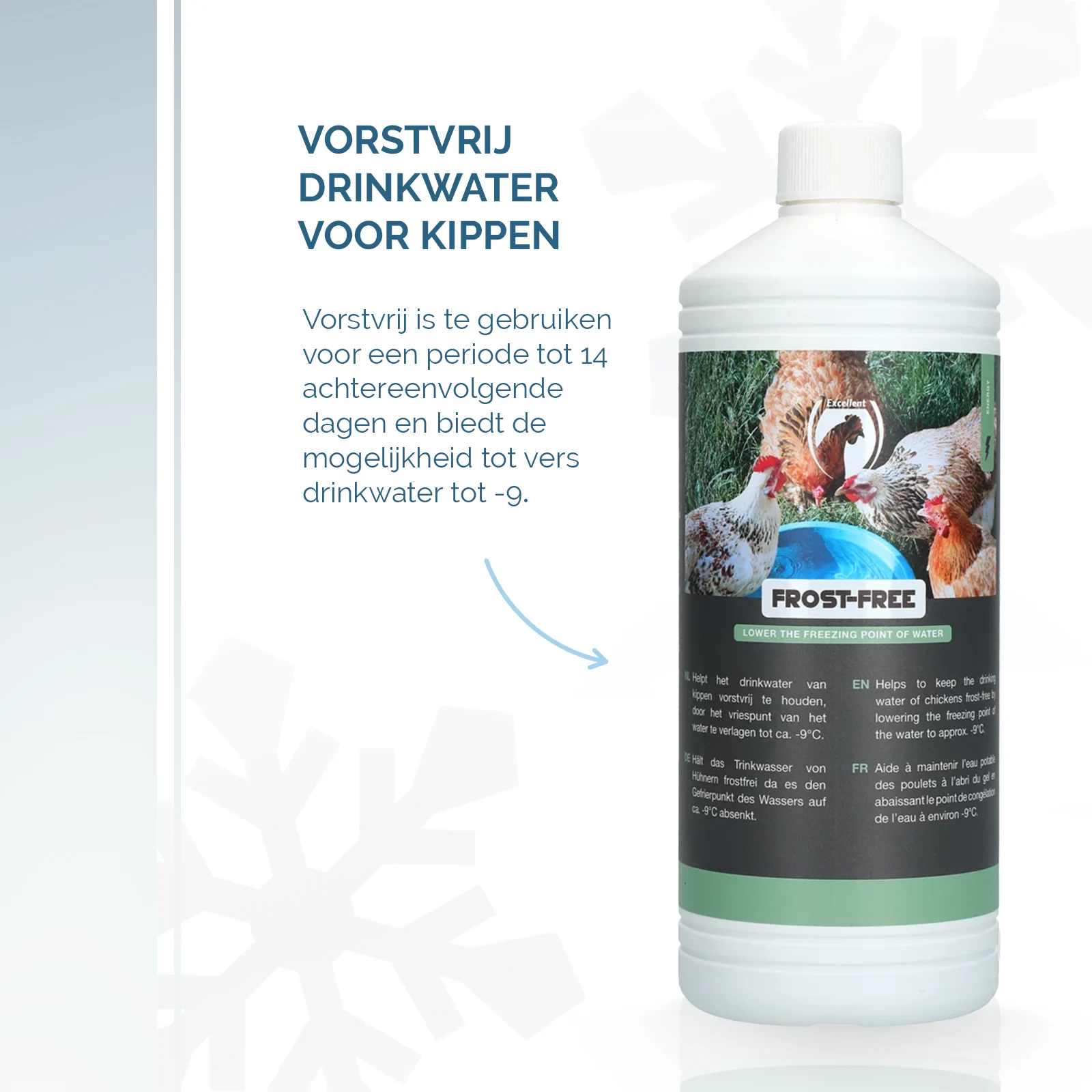 Přísada do pitné vody pro slepice do mrazu, 1 l – Excellent Vorstvrij - Obrázek 4