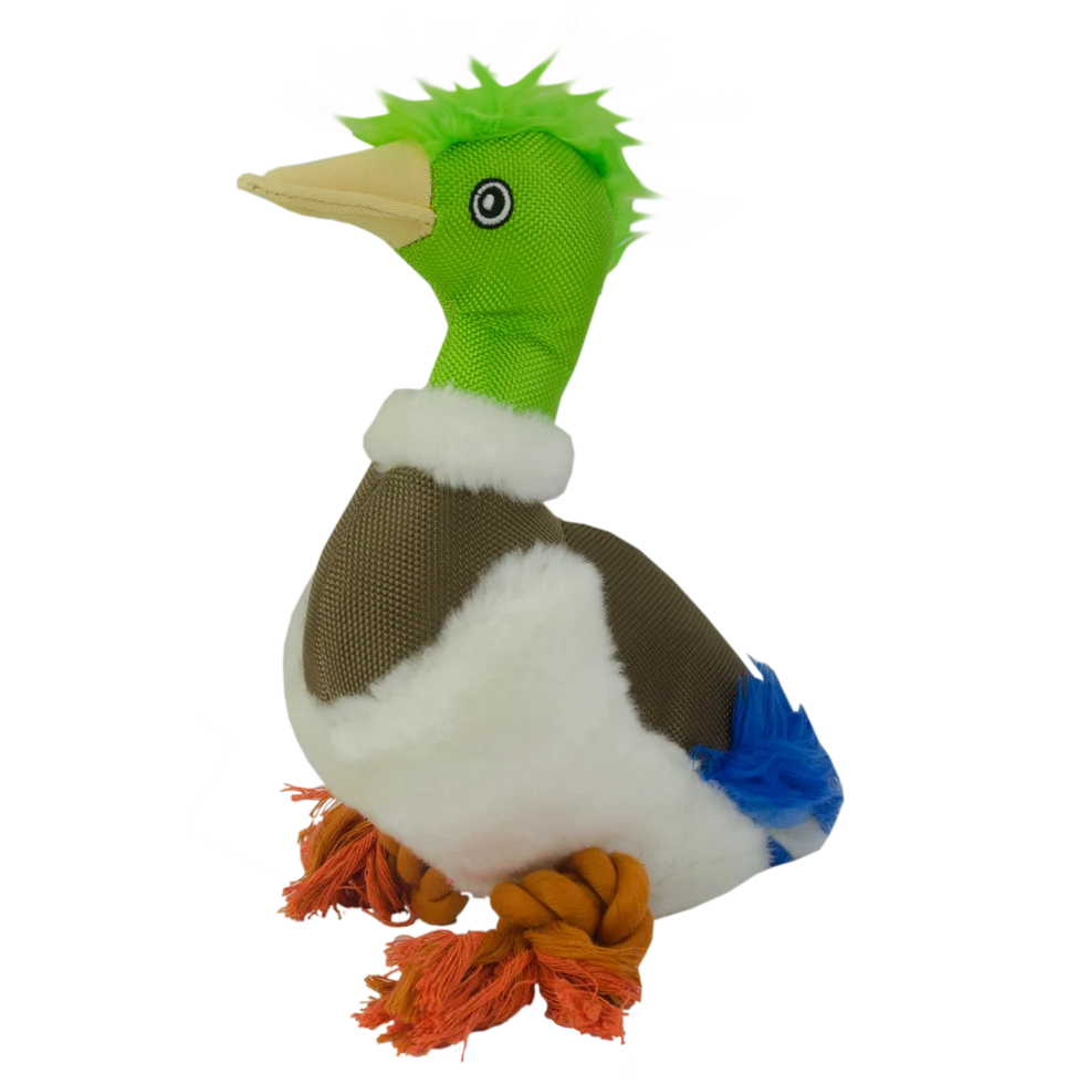 Plyšová hračka pro psy s lanem a pískátkem – Wild Life Collection Wild Life Dog Eend - Obrázek 2