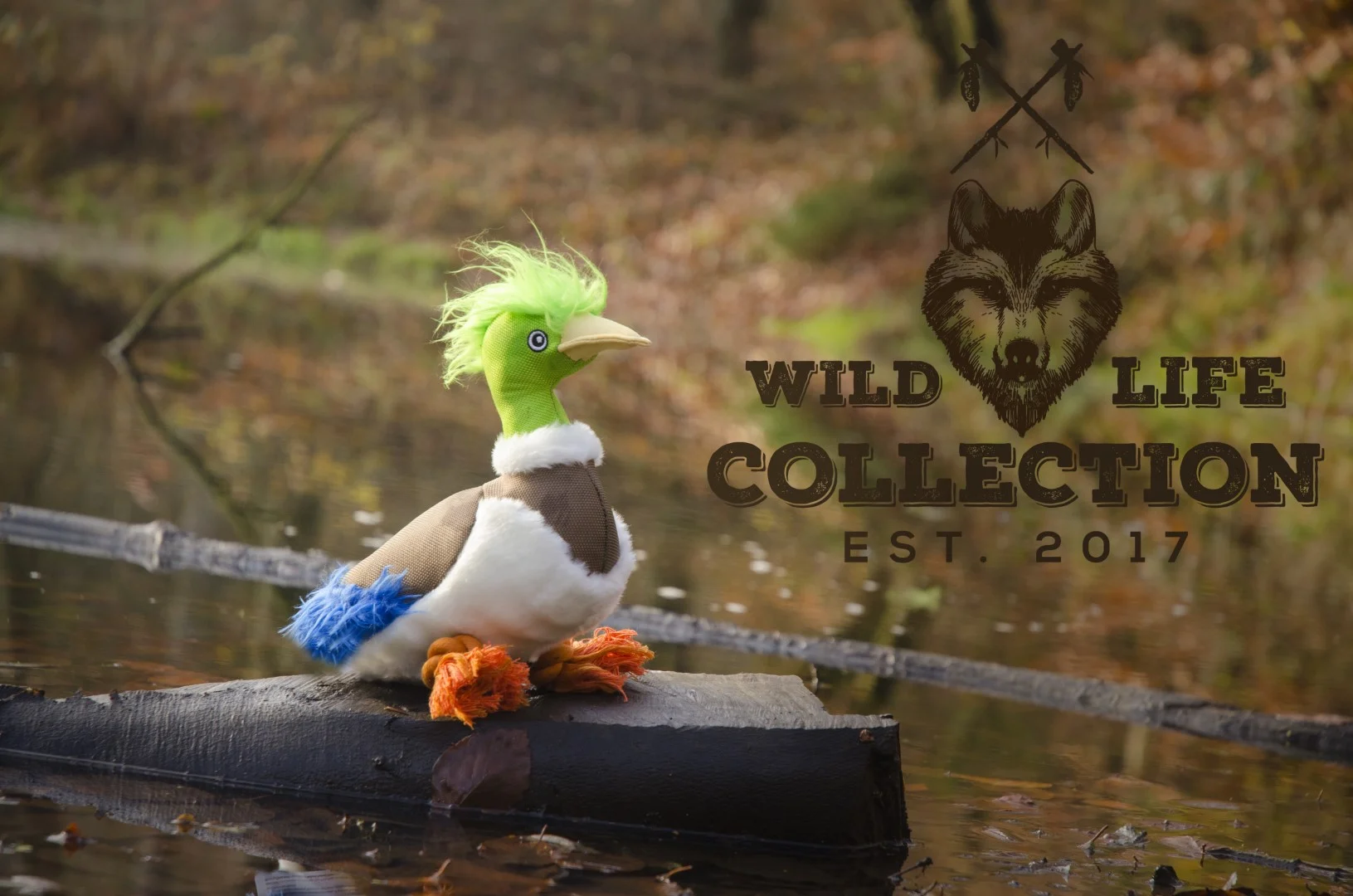 Plyšová hračka pro psy s lanem a pískátkem – Wild Life Collection Wild Life Dog Eend - Obrázek 4