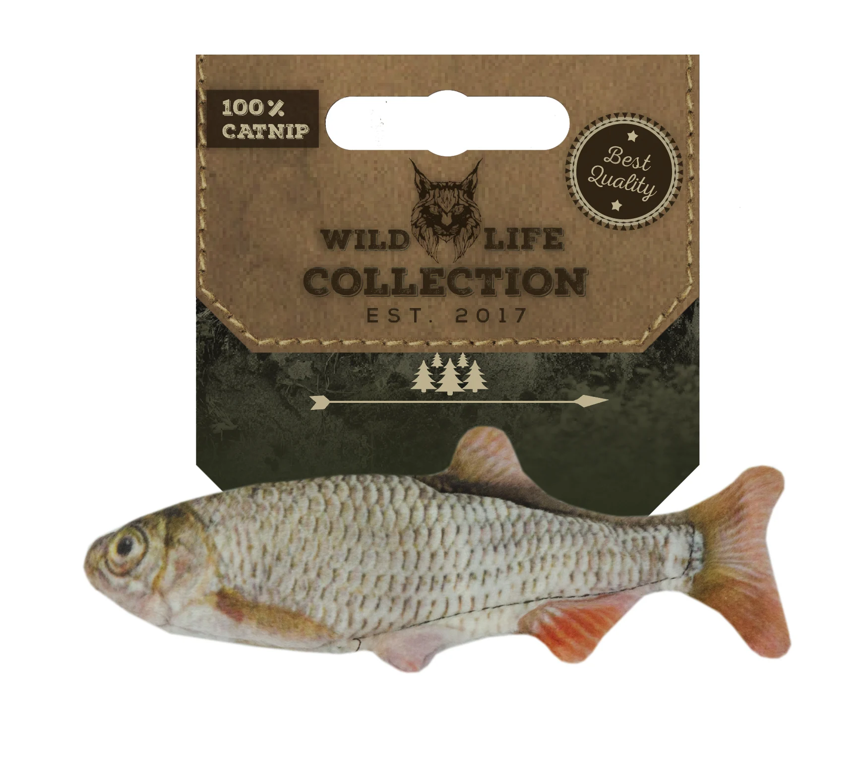 Hračka pro kočky ve tvaru plotice se šantou kočičí – Wild Life Collection Cat Voorn - Obrázek 1