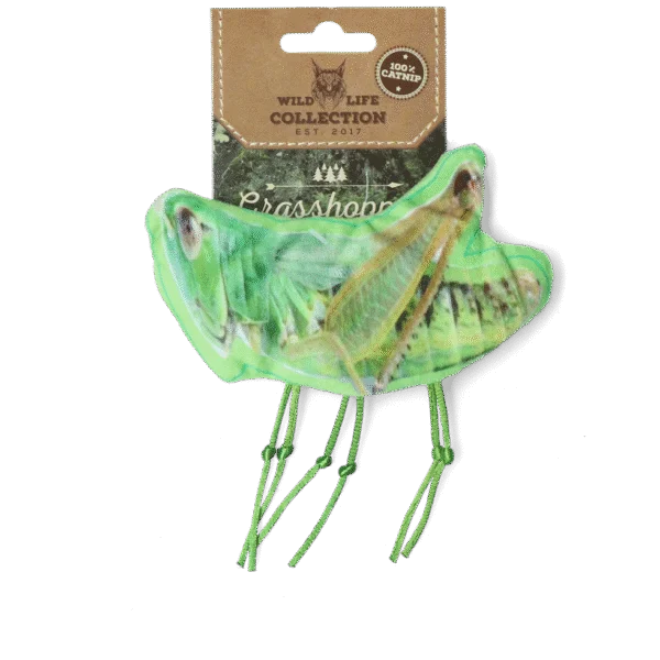 Hračka pro kočky ve tvaru kobylky se šantou kočičí – Wild Life Collection Cat Sprinkhaan