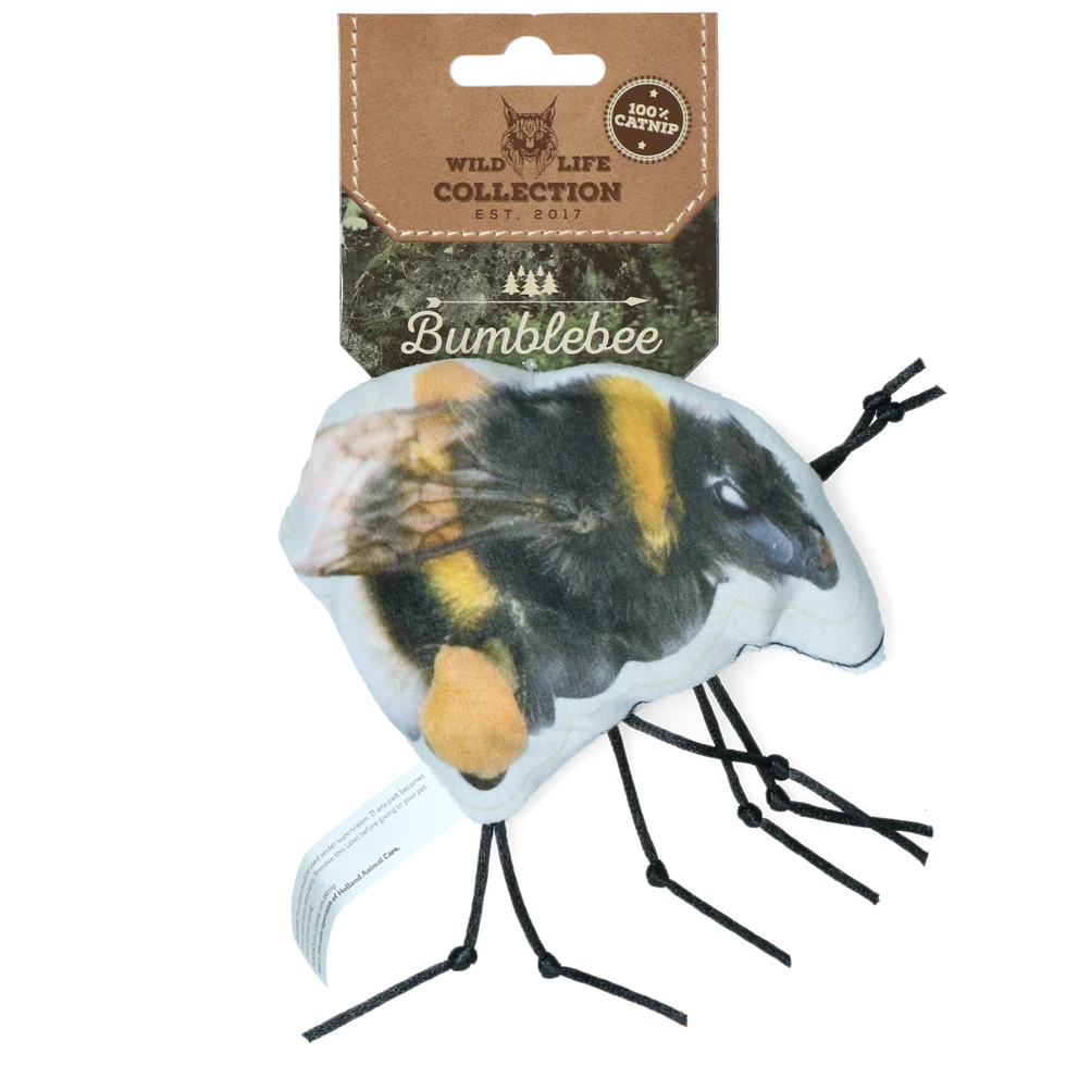 WILD037.png Kočičí hračka ve tvaru čmeláka se šantou kočičí – Wild Life Collection Cat Čmelák - Obrázek 1