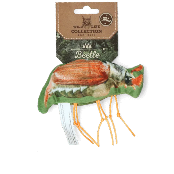 Kočičí hračka ve tvaru chrousta se šantou kočičí – Wild Life Collection Cat Chroust