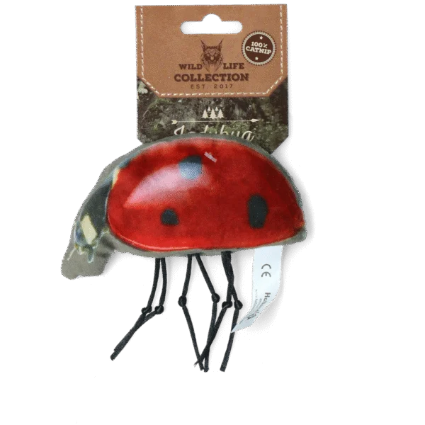 Hračka pro kočky ve tvaru berušky s šantou kočičí – Wild Life Collection Cat Lieveheersbeestje
