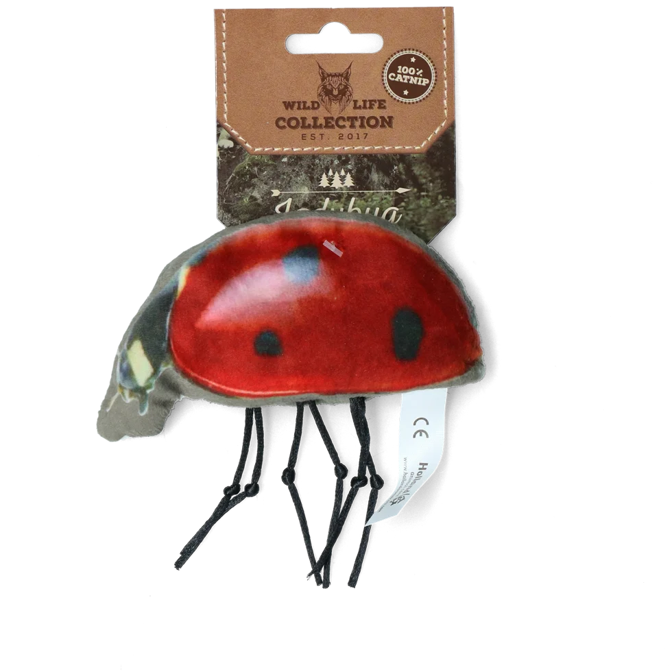 Hračka pro kočky ve tvaru berušky s šantou kočičí – Wild Life Collection Cat Lieveheersbeestje - Obrázek 1