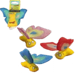 Motýlek pro kočky se šantou kočičí a šustícími křídly, 13 x 6 cm, červený – Yeowww! Butterfly - Obrázek 2