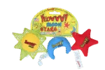 Hračky pro kočky Slunce, Měsíc a hvězdy s catnipem, 3 kusy, cca 8 až 10 cm – Yeowww! Sun Moon and Stars - Obrázek 2